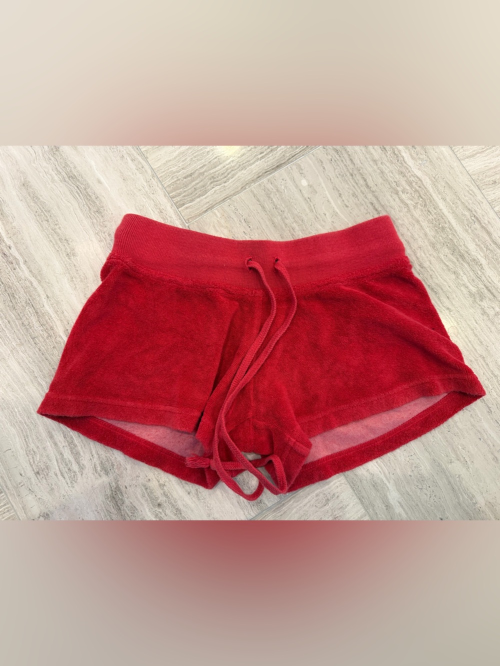 Hard Tail Low Rise Red Terry Shorts Junior Girls Size XS